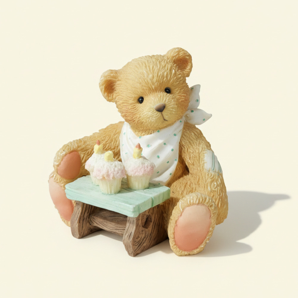 Vintage 1992 Cherished Teddies Age 3 “Three Cheers For You” Enesco Figurine